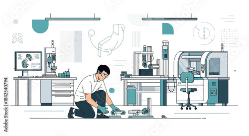 Precision engineering and assembly in a modern manufacturing facility underscore meticulous work