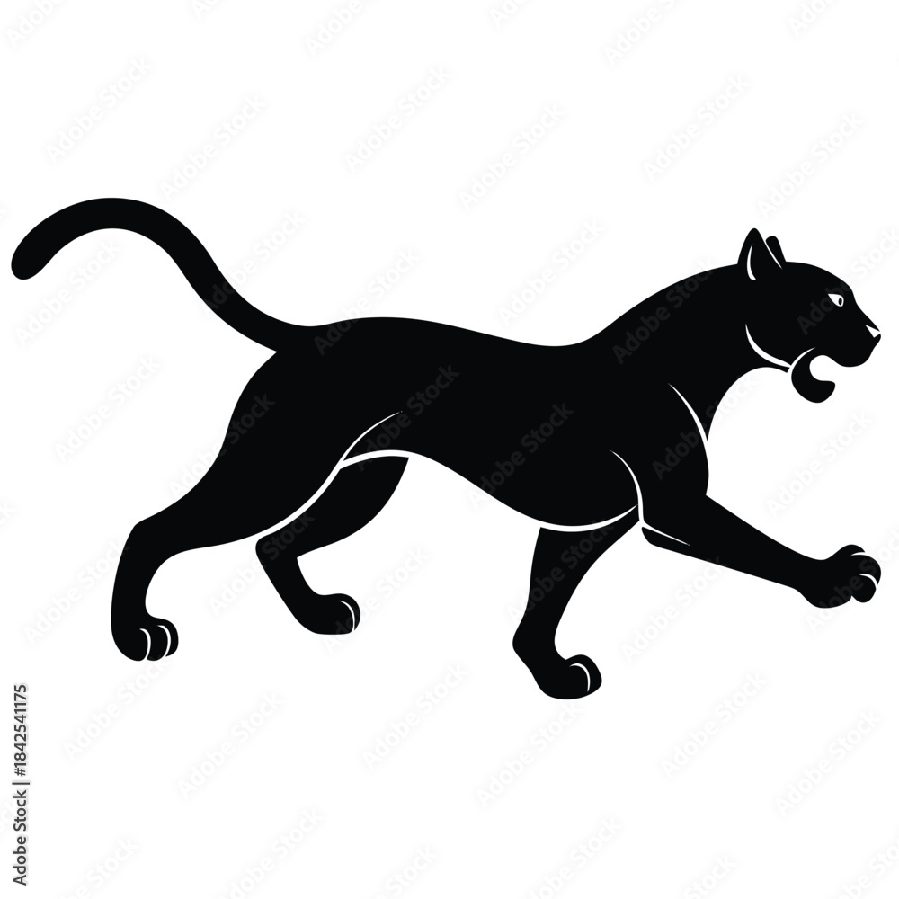 Fototapeta premium silhouette of a leopard