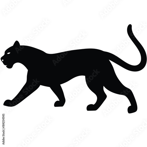 silhouette of a leopard