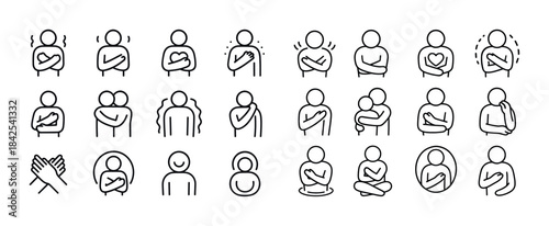 Diverse simple stick figure illustrations depicting various emot