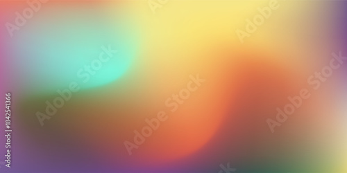 Abstract blurred rainbow colorfull gradient background with a diagonal blend of warm and vibrant. Mesh presentation with trexture