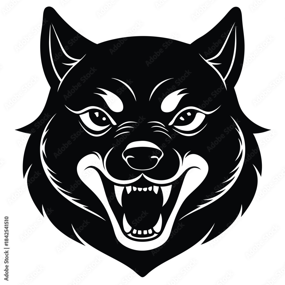 Fototapeta premium vector illustration of a wolf