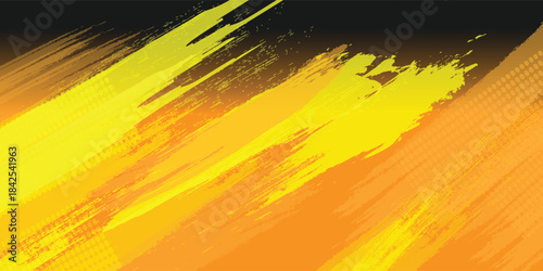 Abstract Rough yellow Grunge Texture Design Background Dots red color pattern halftone gradient grunge texture background