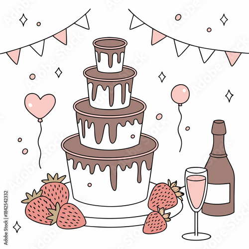 wedding cake and sweets