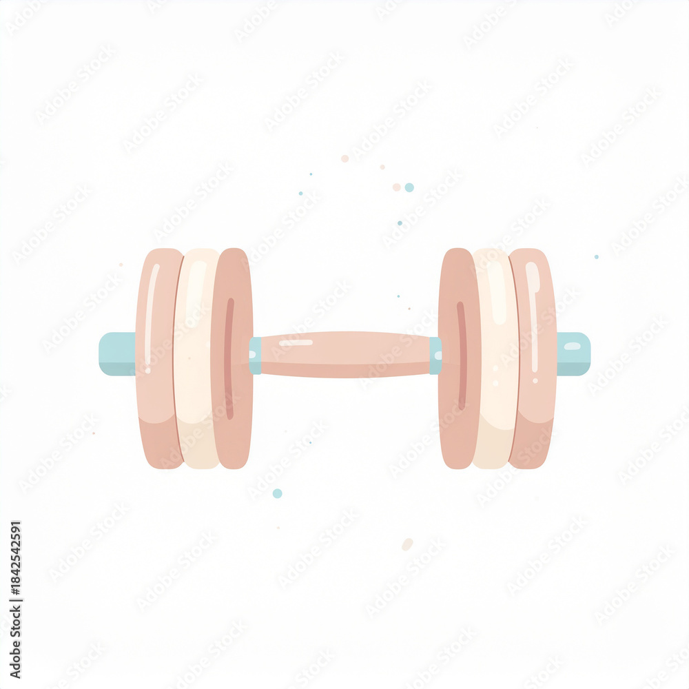 Naklejka premium Hantel ilustracja