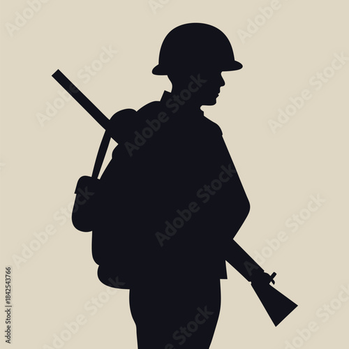 vector illustration of a soldier