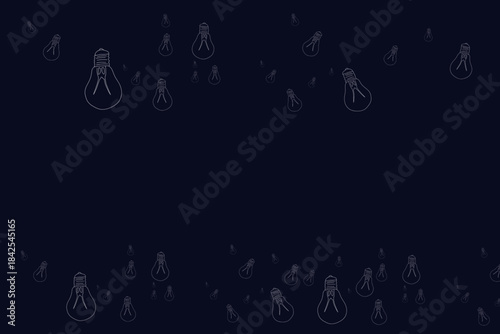 collection of light bulbs with a dark blue background