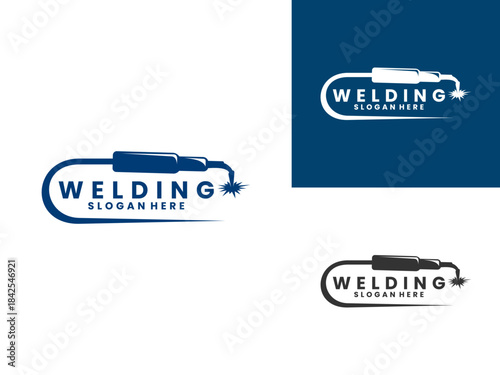 Creative welding logo design vector template. Welding logo design vector icon