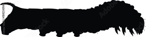 Caterpillar Silhouette Vector Illustration