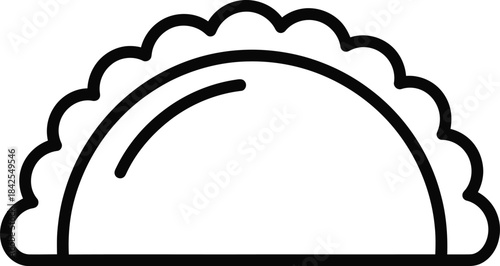 Dumpling Food Icon Vector Illustration