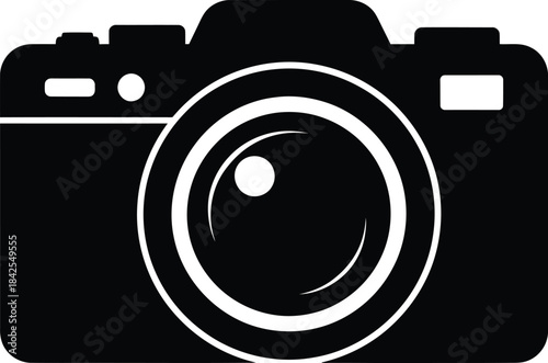 Camera Silhouette Icon Vector Graphic