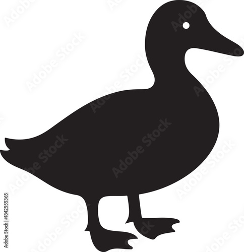Duck icon silhouette vector illustration