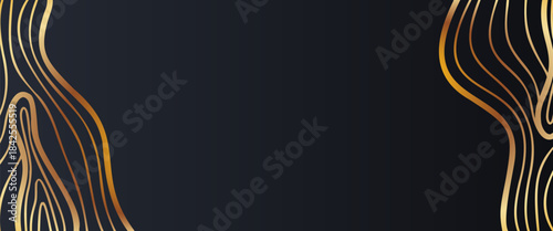 Golden Wood Rings on Black with Free Text Area