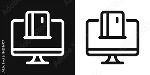Online Banking Simple and clear vector icon illustrating an essential idea or function