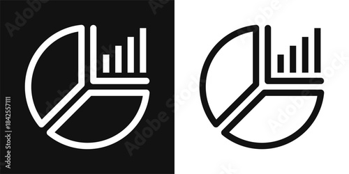 Donut Chart Simple and clear vector icon illustrating an essential idea or function