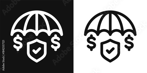 Insurance Simple and clear vector icon illustrating an essential idea or function