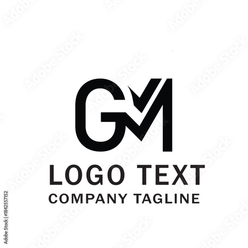 gm or gmv  letter logo design