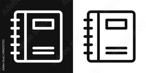 Notebook Simple and clear vector icon illustrating an essential idea or function
