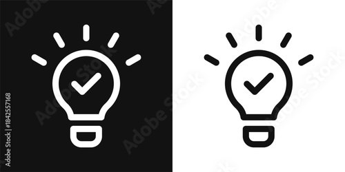 Solution Simple and clear vector icon illustrating an essential idea or function