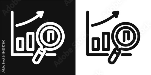 Analysis Simple and clear vector icon illustrating an essential idea or function