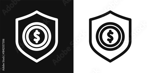 Shield Simple and clear vector icon illustrating an essential idea or function