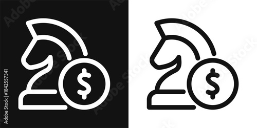 Strategy Simple and clear vector icon illustrating an essential idea or function