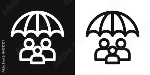 Insurance Simple and clear vector icon illustrating an essential idea or function