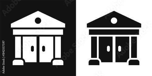 Bank Simple and clear vector icon illustrating an essential idea or function