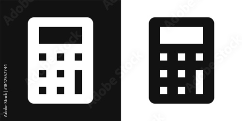 Calculator Simple and clear vector icon illustrating an essential idea or function