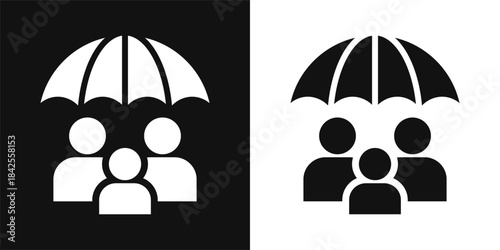 Insurance Simple and clear vector icon illustrating an essential idea or function