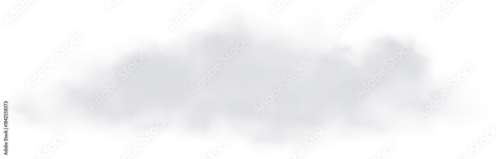 Obraz premium Realistic Cloud, Smoke or Fog. Fluffy Cloudscape. Color Overlay Transparent Cloud.