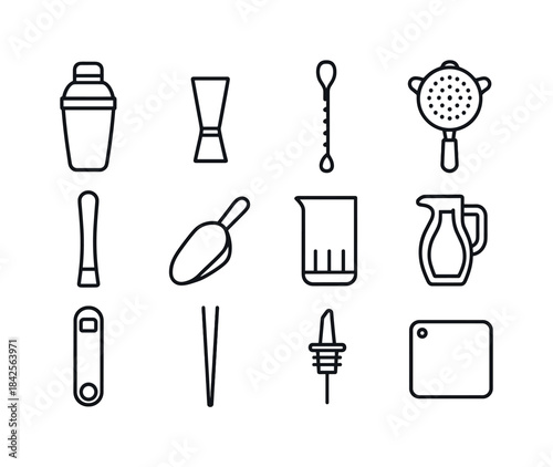 Mixology Tools Display. spirits on display in a bar