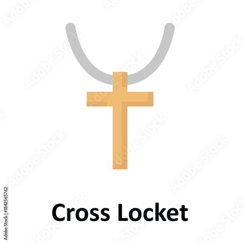 Cross Locket Vector icon which can easily modify or edit