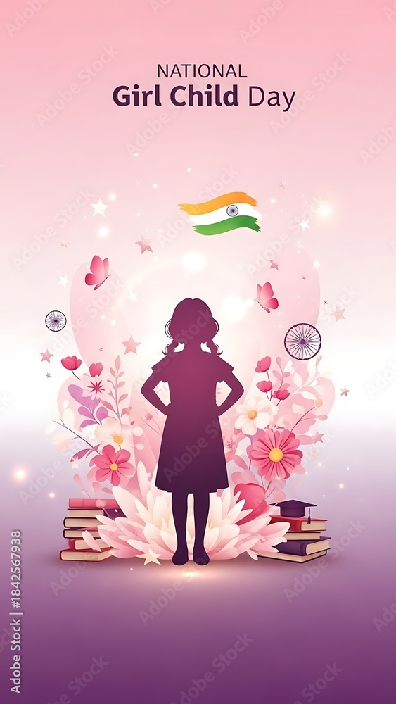 Fototapeta premium Strength & Education for Every Girl