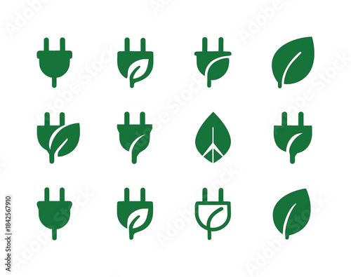 Eco-Friendly Tech Icons. customizable eco-friendly tech products