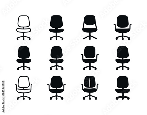 Remote Work Icons. Remote work life. Icon set. Set Logo of remot