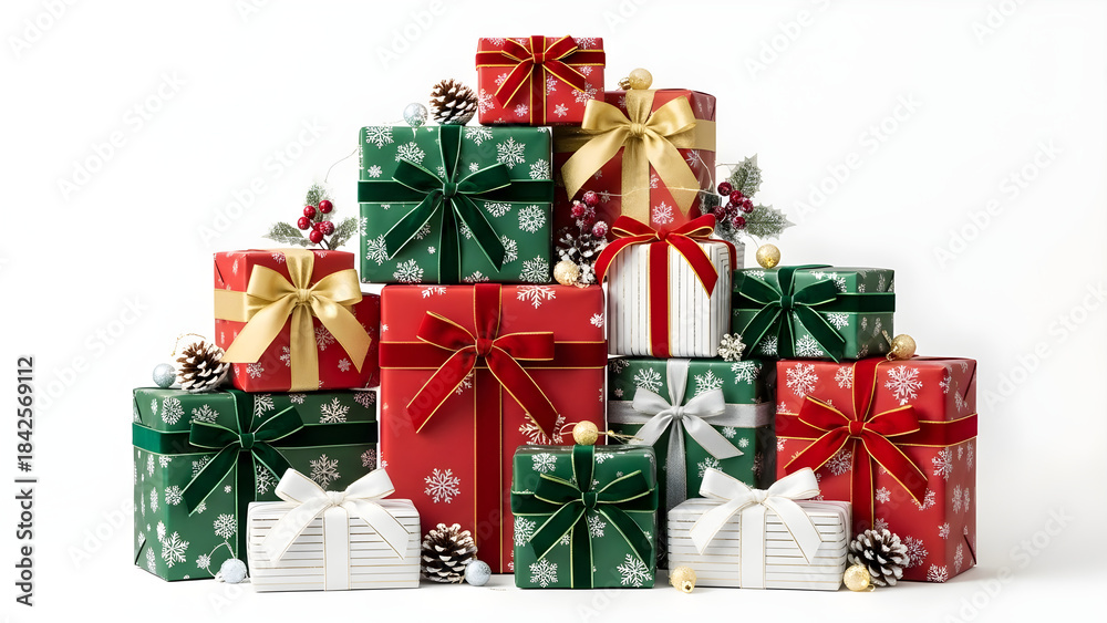 Fototapeta premium christmas gift boxes