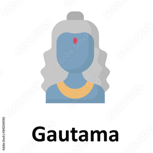 Gautama Vector icon which can easily modify or edit
