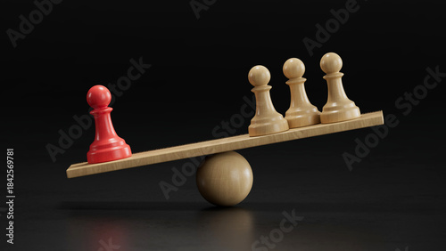 Red Pawn vs Three Beige: Representing Proportional Influence