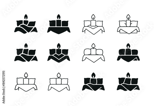 Cozy Corner Logos Grid. making a cozy corner with pillows and a