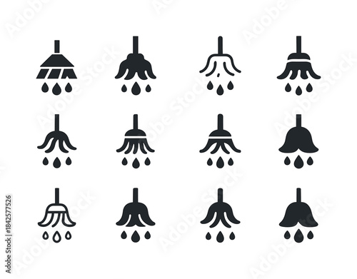 Mopping Logo Variations. Mopping. Icon set. Set Logo of Mopping: