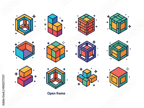 Colorful Box Constructions. box constructions. Colorful isometri