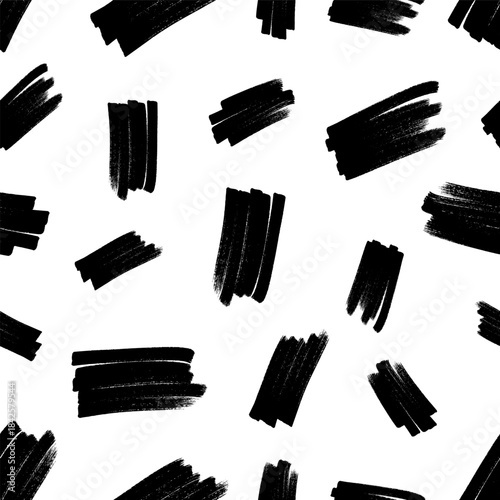 Seamless pattern with hand drawn scribble smears