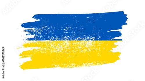 Ukrainian national flag in grunge style