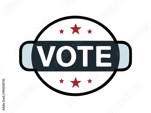 Vote sticker with stars