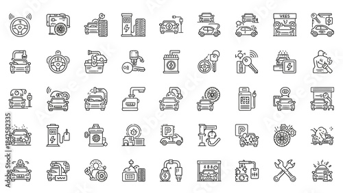 Business web icons set collection illustration design pattern with people symbol sign vector arrows for internet computer travel