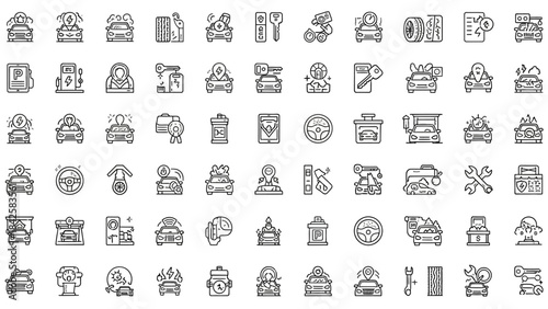 Business web icons set collection illustration design pattern with people symbol sign vector arrows for internet computer travel