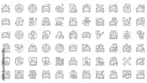 Business web icons set collection illustration design pattern with people symbol sign vector arrows for internet computer travel