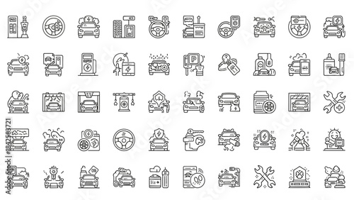 Business web icons set collection illustration design pattern with people symbol sign vector arrows for internet computer travel