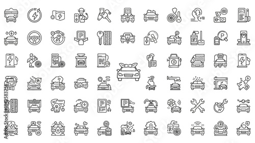 Business web icons set collection illustration design pattern with people symbol sign vector arrows for internet computer travel